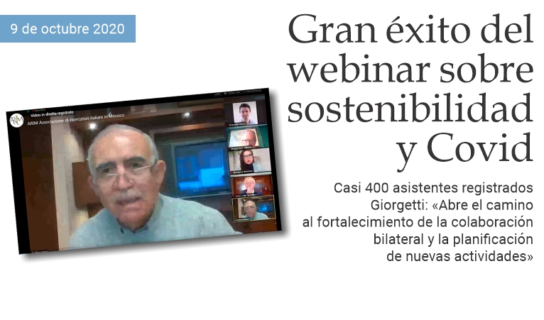 Gran xito del webinar sobre sostenibilidad y Covid