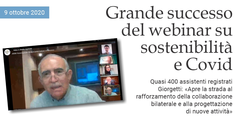 Grande successo del webinar su sostenibilit� e Covid